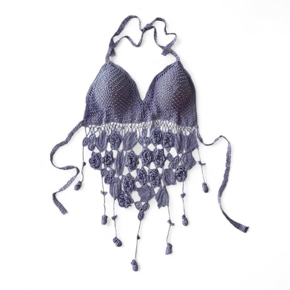 Tops - Lilac Crochet Top